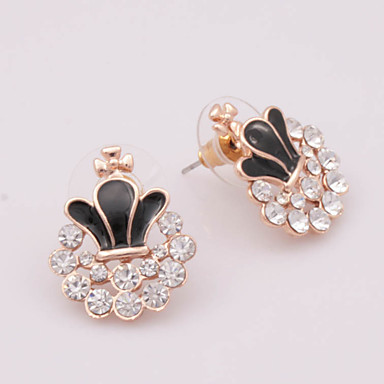 Позолоченные серьги Pattern Crown Циркон