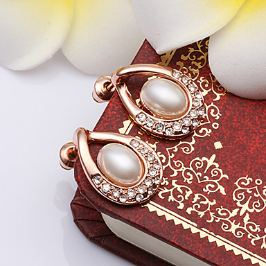 Имитация Pearl 18K позолоченные серьги