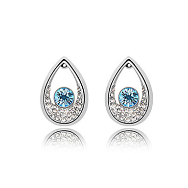 капли воды Crystal Design и платины покрытие серьги сплава