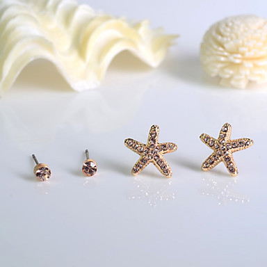 Starfish сплава циркония серьги наборы (4 шт)