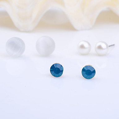 Кошачий глаз Циркон Серьги Set (3 пары)