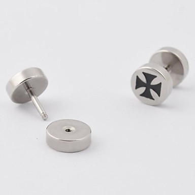 Панк Символ штангой титана стали серьги стержня
