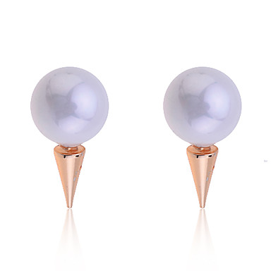 Позолоченный сплав Pearl Заклепки Серьги