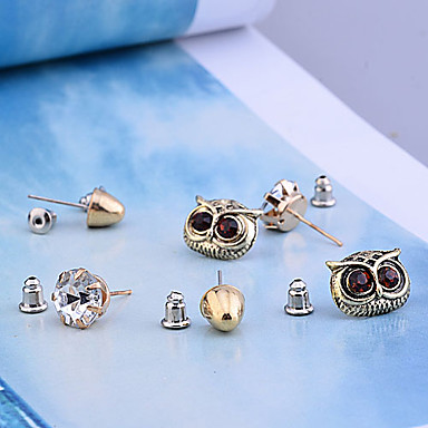 nk Стиль Rivet Сова Pattern Серьги Set (3 пары за комплект)