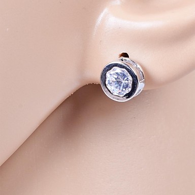 Круглый Цирконий серьги стержня