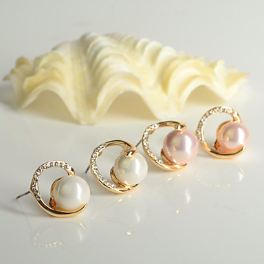 Pearl Сплав Серьги с цирконами