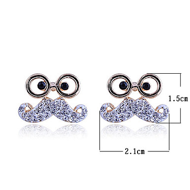 Симпатичные Усы Pattern Циркон Серьги