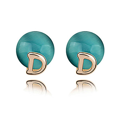 Opal инкрустированные D-серьги сплава
