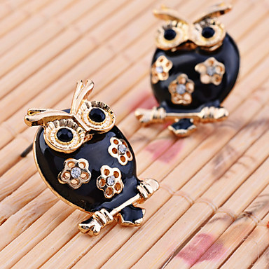 Lureme Vintage эмали сплава серьги Совы