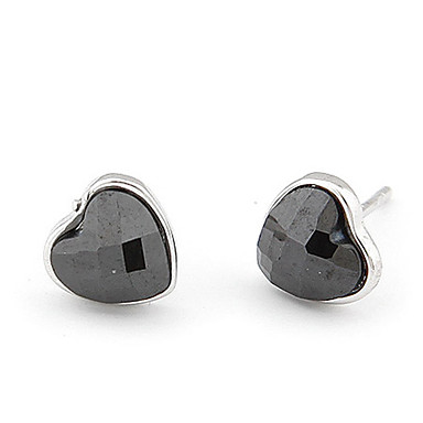 Сплав серьги сердца Gem Pattern