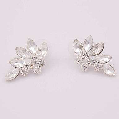 Листья формы Сплав Rhinestone Серьги (золото)