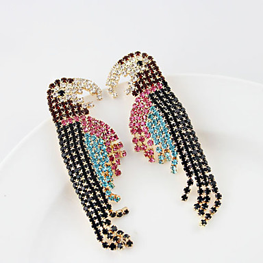 Серьги Rhinestone Parrot