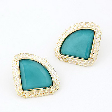 Позолоченный сплав Gem веером Серьги (разных цветов)