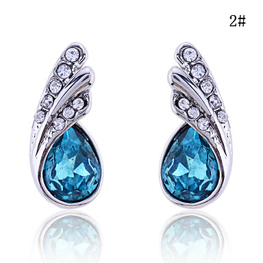 Lureme Кристалл Teardrop Серьги Форма Стад