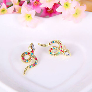 Европейский и американский стиль ретро персонализированные алмаз моды золотые серьги змеи E846