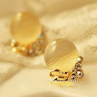 Сладкий Ассорти Цвет Gem серьги стержня (Champange, розовый) (1 пара)