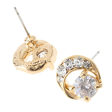 Кристалл Золотой покрытием серьги стержня