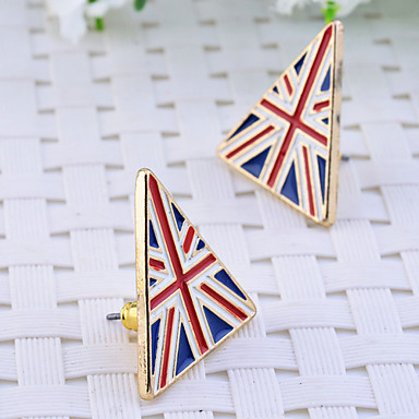 Lureme Эмаль Национального флага Серьги треугольник