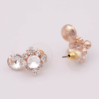 Роза Позолоченные серьги Rhinestone