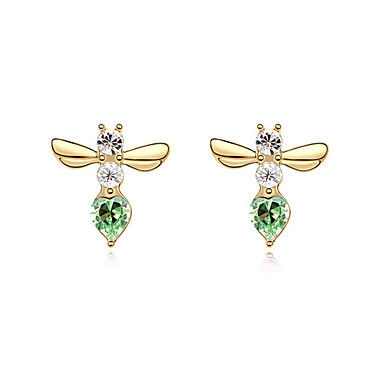 Сладкий (Dragonfly) Золотые серьги стержня сплава (розовый, зеленый, голубой, фиолетовый, синий) (1 пара)