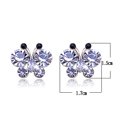 Сплав Butterfly Pattern Циркон Серьги (разных цветов)
