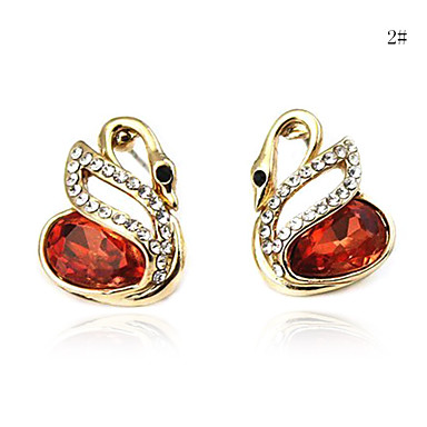 Прекрасный Crystal Swan Pattern Серьги (разных цветов)