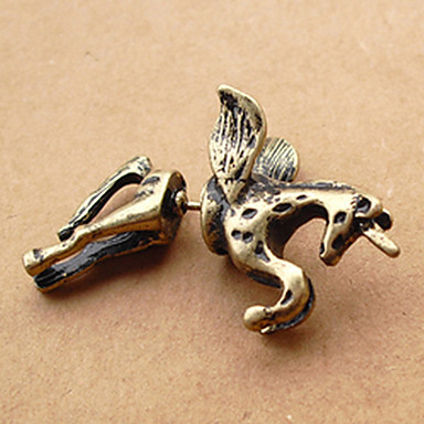 3D Unicorn Pegasus Flying Horse тумака уха серьга