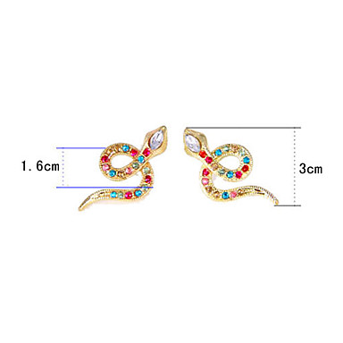 Европейский и американский стиль ретро персонализированные алмаз моды золотые серьги змеи E846