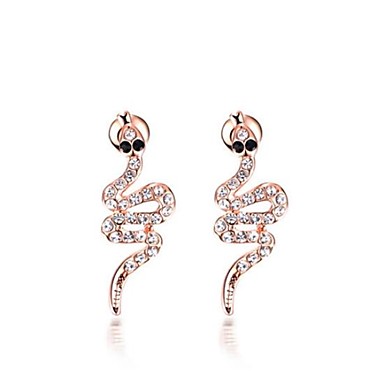 Классический Змея сплава Rhinestone серьги стержня