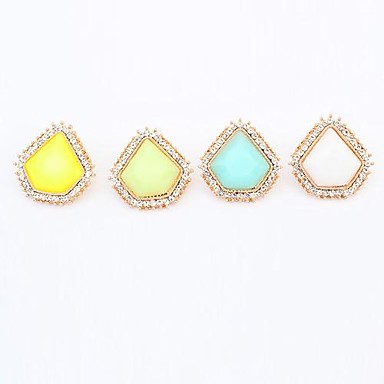 Европейской и американской моды Геометрическая Jewel Серьга