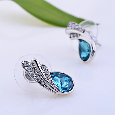 Lureme Кристалл Teardrop Серьги Форма Стад