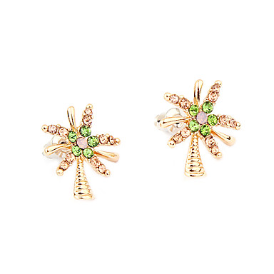 Позолоченный сплав Циркон Серьги Starfish Pattern