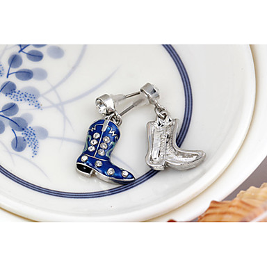 Мода (площадь падения) Сплав серебра серьги стержня (синий, черный) (1 пара)