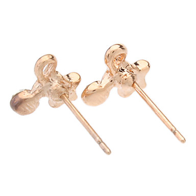 Rose Gold Star серьги с бриллиантами шпильки
