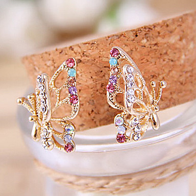 Корейская версия три dimeearrings серьги бабочки E783