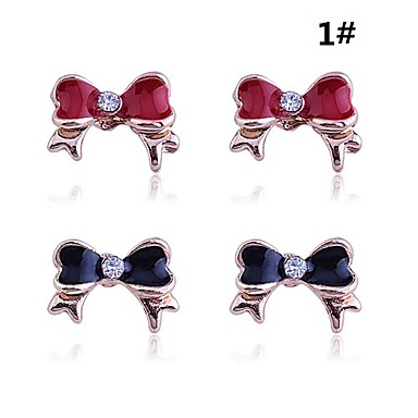 Позолоченные Bowknot Pattern Серьги (разных цветов, 2 пары)