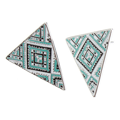 Треугольник ручной застекленная Серьги