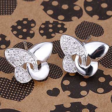 Мода бабочка Shaped Серьги с Rhinestone