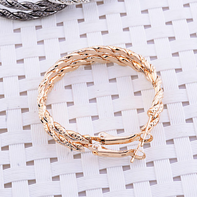 Lureme 4см Витая сплава серьги Set (3 пары в комплект)