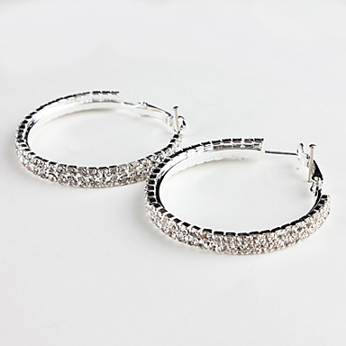 Малый круг Rhinestone Полностью Ювелирные серьги