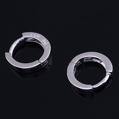 Lureme стерлингового серебра 925 C Форма Хооп Серьги