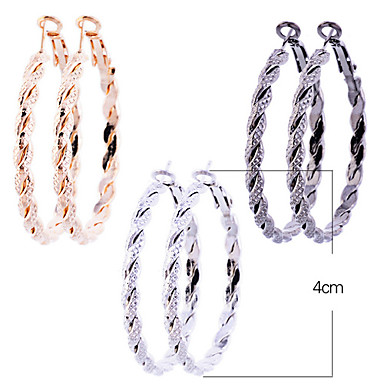 Lureme 4см Витая сплава серьги Set (3 пары в комплект)