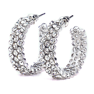 Полный-Diand Блестящая форма Луны Серьги (разных цветов)