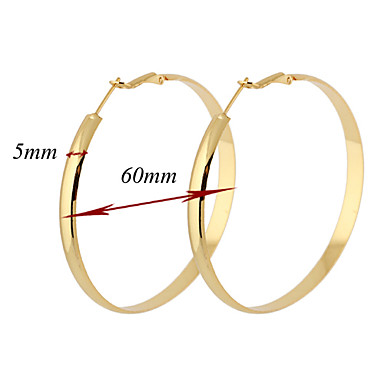 Позолоченный бронзовый круг обруч серьги ER0463