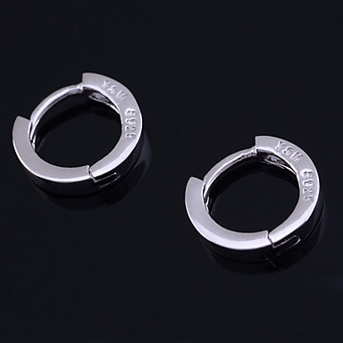 Lureme стерлингового серебра 925 C Форма Хооп Серьги
