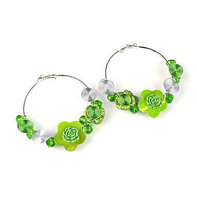 Швабра крюк серьги в цвете Летний зеленый