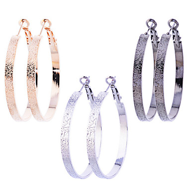 Lureme 3.5cm матовый Хооп серьги (3 пары в комплект)