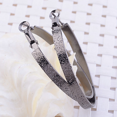 Lureme 3.5cm матовый Хооп серьги (3 пары в комплект)