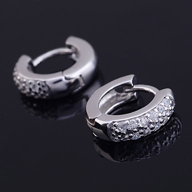 Lureme CZ стерлингового серебра 925 Хооп Серьги