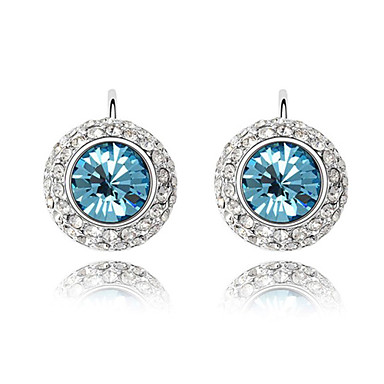 Высококачественного сплава и кристаллов платиновым покрытием серьги